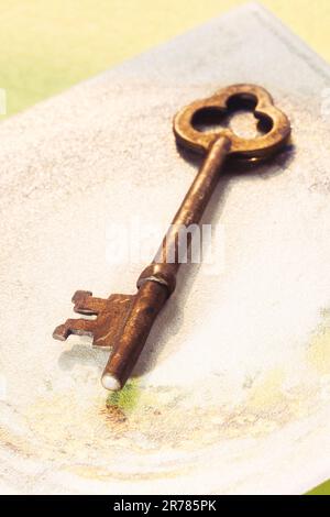 Vintage Skeleton Key STILL Life, États-Unis Banque D'Images