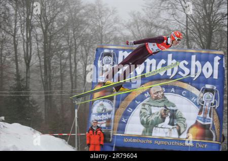 Michael Uhrmann Aktion Skispringen Welt Cup Teamspringen à Willingen 7,2.2010. Banque D'Images