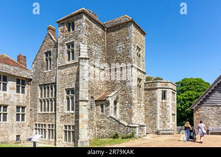 Musée du Château de Carisbrooke et Grande salle, Château de Carisbrooke, Carisbrooke, Île de Wight, Angleterre, Royaume-Uni Banque D'Images