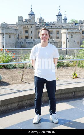 Joe Thomas lors d'un appel photo à la Tour de Londres pour les joyaux de la Couronne, une nouvelle comédie du West End. Date de la photo: Mercredi 14 juin 2023. Banque D'Images