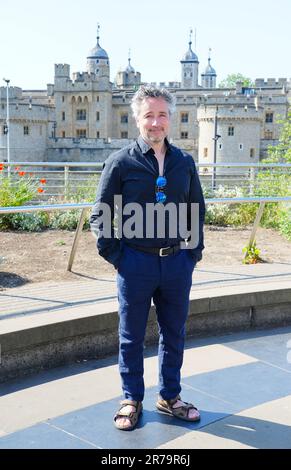 Aiden McArdle lors d'un appel photo à la Tour de Londres pour les joyaux de la Couronne, une nouvelle comédie du West End. Date de la photo: Mercredi 14 juin 2023. Banque D'Images