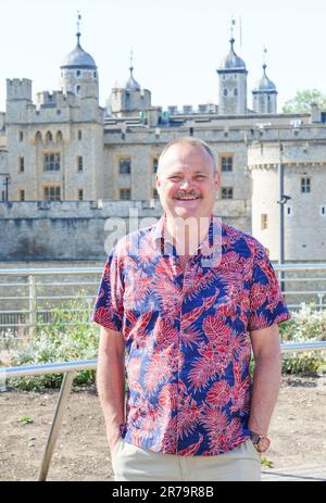 Al Murray lors d'un appel photo à la Tour de Londres pour les joyaux de la Couronne, une nouvelle comédie du West End. Date de la photo: Mercredi 14 juin 2023. Banque D'Images