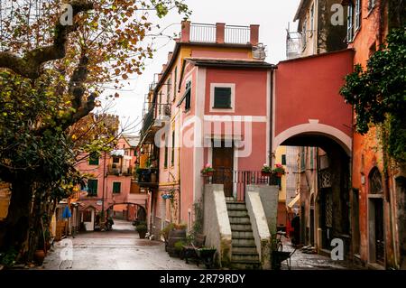 Monterossa al Mare, Cinque Terre sur la Riviera italienne, Italie. Banque D'Images