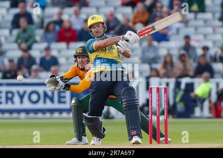 Bakting Bearss' Sam Hain pris à Birmingham, Royaume-Uni le 3 juin 2023, lors du match Blast Vitality T20 entre Birmingham Bears & Notts Outlaws Banque D'Images