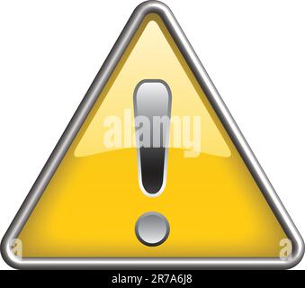 Symbole/icône d'avertissement Ganarel dans un triangle jaune 3D Illustration de Vecteur