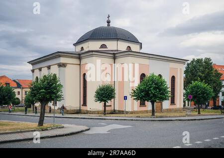 Lévoca, Slovaquie - 18 août 2015 : l'Eglise évangélique de Lévoca, Slovaquie. Banque D'Images