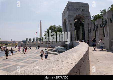 Mémorial de la Seconde Guerre mondiale à Washington, Washington DC, États-Unis. Photo : garyroberts/worldwidefeatures.com Banque D'Images