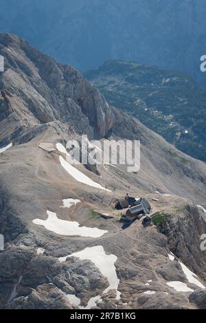 Vue depuis le Mont Triglav, le sommet de la Slovénie Banque D'Images