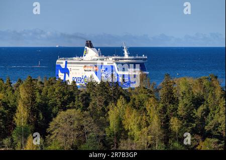 Finlandia est un ferry exploité par la société finlandaise Eckero Line sur la route entre Helsinki et Tallinn. Banque D'Images