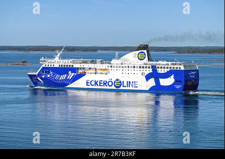 Finlandia est un ferry exploité par la société finlandaise Eckero Line sur la route entre Helsinki et Tallinn. Banque D'Images