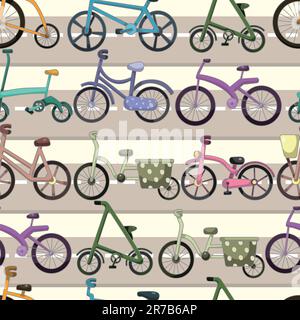 motif vélo sans couture Illustration de Vecteur