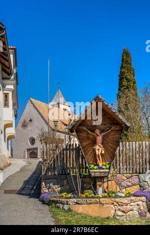 Vue panoramique de Klogenstein-Collalbo, plateau supérieur de Ritten-Renon, Trentin-Haut-Adige/Sudtirol, Italie Banque D'Images