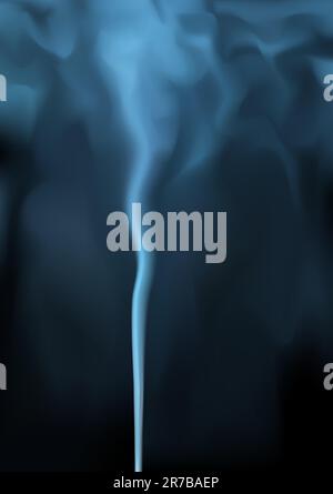 Background illustration vectorielle modifiable de l'augmentation de la fumée bleue faite avec un gradient mesh Illustration de Vecteur