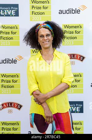 USAGE ÉDITORIAL SEULEMENT l'auteur Bernardine Evaristo assiste à la cérémonie du Prix des femmes pour la Fiction 2023, qui se tiendra à Bedford Square Gardens, Londres. Date de la photo: Mercredi 14 juin 2023. Le prix, qui en est maintenant à 28th ans, est ouvert aux œuvres originales de fiction écrites en anglais par des femmes du monde entier, le gagnant recevant £30 000 et le «Bessie», une figurine de bronze en édition limitée de l'artiste Grizel Niven. Cette année, la courte liste est Jacqueline Crooks - Fire Rush; Louise Kennedy - intrusion; Barbara Kingsolver - Daemon Copperhead; Priscilla Morris - Black Butterflies; Mag Banque D'Images