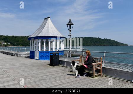 Jetée de Bangor à Gwynedd, au nord du pays de Galles, au Royaume-Uni Banque D'Images