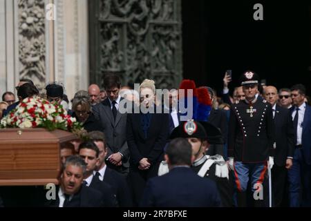 Milan, Italie. 14 juin 2023, Marta Fascina pendant les funérailles d'État de l'ancien Premier ministre italien Silvio Berlusconi au Duomo sur 14 juin 2023 à Milan, Italie. Crédit: Tiziano Ballabio Banque D'Images