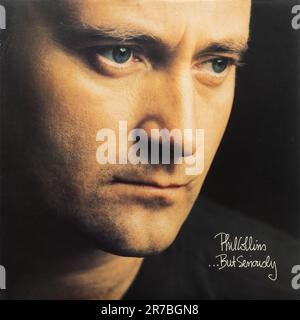 Mais sérieusement album par Phil Collins, vinyle couverture de disque Banque D'Images
