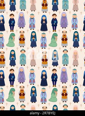 motif prêtre sans couture Illustration de Vecteur