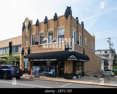 Bâtiment commercial des années 1920 à Clayton Banque D'Images