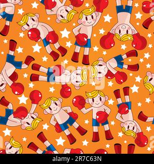 motif boxer sans coutures Illustration de Vecteur