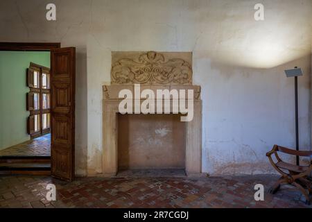 Etude de l'empereur dans les chambres de l'empereur aux palais Nasrides de l'Alhambra - Grenade, Andalousie, Espagne Banque D'Images