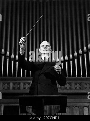 Lindsborg, Kansas, 1941 le Dr Hagbard Brase, chef d'orchestre suédois de la Béthanie Oratorio Society. Banque D'Images