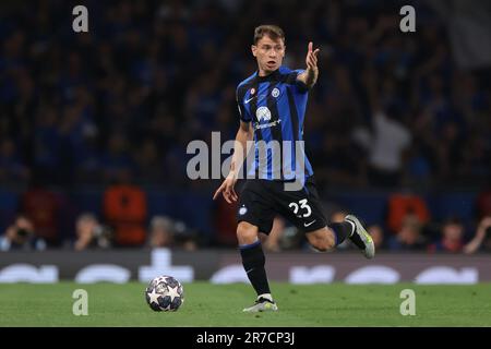 Istanbul, Turquie, 10th juin 2023. Nicolo Barella du FC Internazionale lors du match de la Ligue des champions de l'UEFA au stade olympique Ataturk, à Istanbul. Le crédit photo devrait se lire: Jonathan Moscrop / Sportimage Banque D'Images