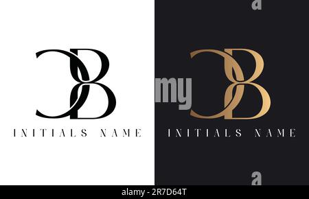 Logo lettre originale CB ou monogramme BC de luxe Illustration de Vecteur