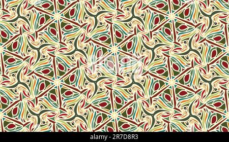 Papier peint Motif abstrait sans formes et couleurs de la jungle Illustration de Vecteur