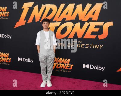 Los Angeles, États-Unis. 14th juin 2023. Athann Isidore arrive à l'INDIANA JONES DE LucasMes ET LE CADRAN DE LA DESTINÉE première de Los Angeles qui s'est tenue au Dolby Theatre à Hollywood, CA, mercredi, ?14 juin 2023. (Photo par Sthanlee B. Mirador/Sipa USA) crédit: SIPA USA/Alay Live News Banque D'Images