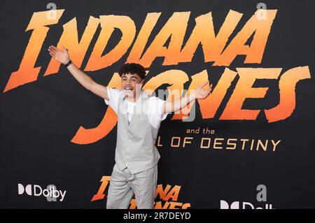 Los Angeles, États-Unis. 14th juin 2023. Athann Isidore arrive à l'INDIANA JONES DE LucasMes ET LE CADRAN DE LA DESTINÉE première de Los Angeles qui s'est tenue au Dolby Theatre à Hollywood, CA, mercredi, ?14 juin 2023. (Photo par Sthanlee B. Mirador/Sipa USA) crédit: SIPA USA/Alay Live News Banque D'Images