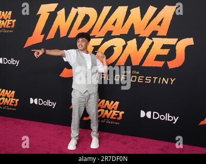 Los Angeles, États-Unis. 14th juin 2023. Athann Isidore arrive à l'INDIANA JONES DE LucasMes ET LE CADRAN DE LA DESTINÉE première de Los Angeles qui s'est tenue au Dolby Theatre à Hollywood, CA, mercredi, ?14 juin 2023. (Photo par Sthanlee B. Mirador/Sipa USA) crédit: SIPA USA/Alay Live News Banque D'Images