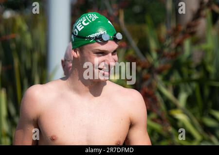 Leon Marchand s'entraîne lors des Championnats nationaux de natation de France 2023 à Rennes, France sur 14 juin 2023. Photo d'Aurore Marechal/ABACAPRESS.COM Banque D'Images