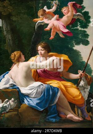 Simon Vouet, venus et Adonis, peinture à l'huile sur toile, vers 1642 Banque D'Images