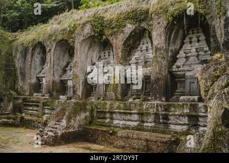 Tombes royales Pura Gunung Kawi. L'ancienne attraction du temple de bali, temple rocheux historique à ubud Banque D'Images