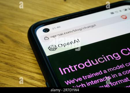 Logo OpenAI sur smarthpone Banque D'Images