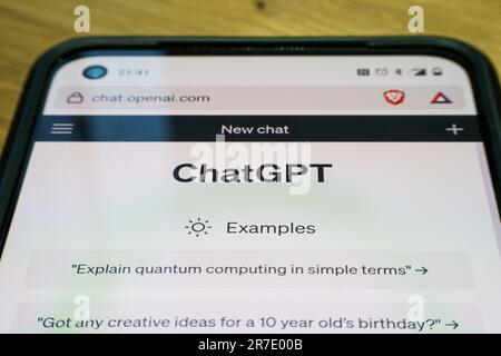 Ai Chatbot ChatGPT sur smartphone Banque D'Images