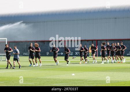 Tubize, Belgique. 15th juin 2023. Les joueurs belges photographiés lors d'une séance d'entraînement de l'équipe nationale belge de football Red Devils, jeudi 15 juin 2023, au siège de la Royal Belgian football Association RBFA à Tubize, en préparation des matchs contre l'Autriche et l'Estonie plus tard ce mois-ci. BELGA PHOTO BRUNO FAHY crédit: Belga News Agency/Alay Live News Banque D'Images