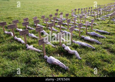 Des pochettes de la somme commémorant les 72 396 soldats britanniques du Commonwealth sans tombe connue Banque D'Images