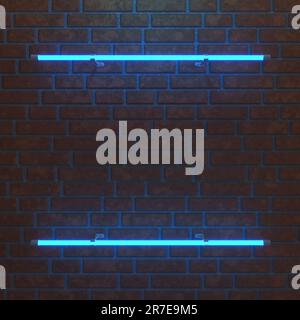 Lignes lumineuses au néon multicolores abstraites. 3d illustration. Banque D'Images