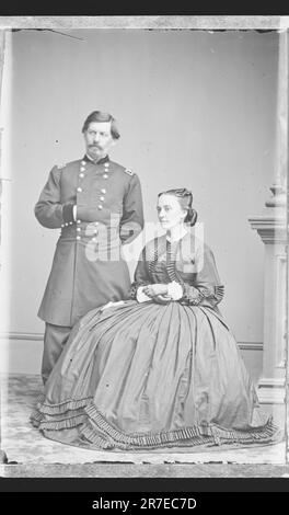 George Brinton McClellan et son épouse [Ellen Marcy] c. 1860-1870 Banque D'Images