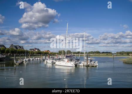 Le Crotoy, dans la baie de somme (nord de la France) : le port Banque D'Images