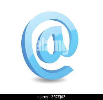 illustration du vecteur de signe d'e-mail 3d Illustration de Vecteur