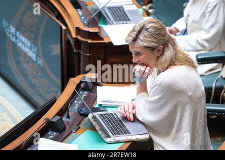 Bruxelles, Belgique. 15th juin 2023. La ministre de l'intérieur, Annelies Verlinden, a été photographiée lors d'une séance plénière de la Chambre au Parlement fédéral à Bruxelles, le jeudi 15 juin 2023. BELGA PHOTO JAMES ARTHUR GEKIERE crédit: Belga News Agency/Alay Live News Banque D'Images