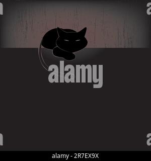 Collections silhouette chat noir Illustration de Vecteur