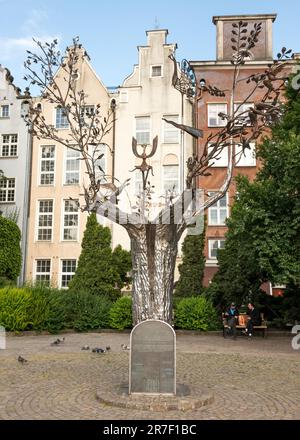 Millennium Tree Metal Sculpture dans la ville principale de Gdansk, Pologne, Pomerania, Europe, UE Banque D'Images