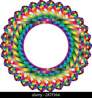 Vertige sans fin, cadre circulaire de couleurs Illustration de Vecteur