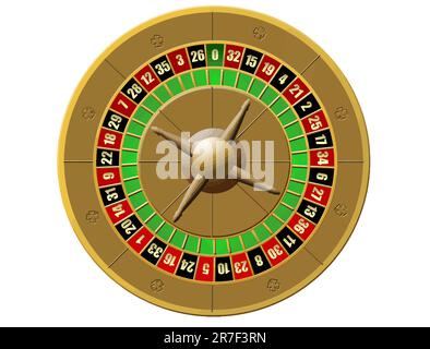 Illustration vectorielle de la Roulette du Casino sur fond blanc Illustration de Vecteur