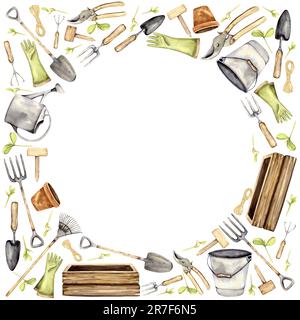 Ensemble d'outils de jardinage Banque D'Images