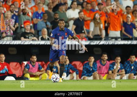 Georginio Wijnaldum (NED), 14 JUIN 2023 - football : Ligue des Nations de l'UEFA demi-finales du match entre les pays-Bas 2-4 Croatie au Stadion FeijenoDord e Kuip à Rotterdam, pays-Bas. (Photo de Mutsu Kawamori/AFLO) Banque D'Images